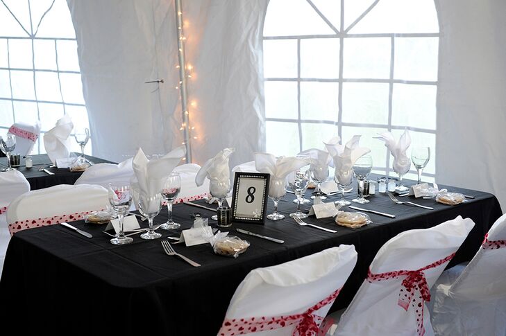 Black White And Red Table Decor