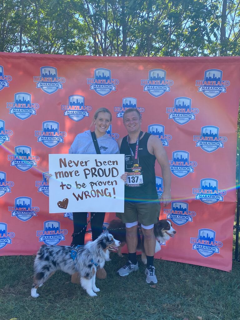 Jacob proves Hannah wrong by running his first and only marathon