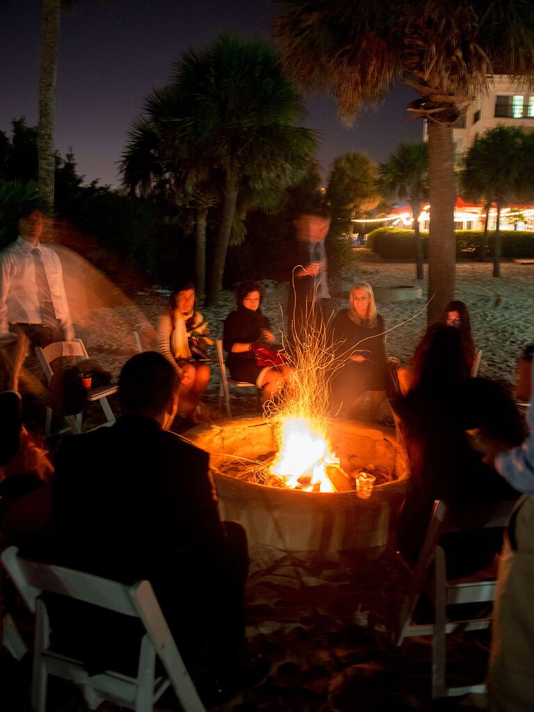 Afterparty beach bonfire 
