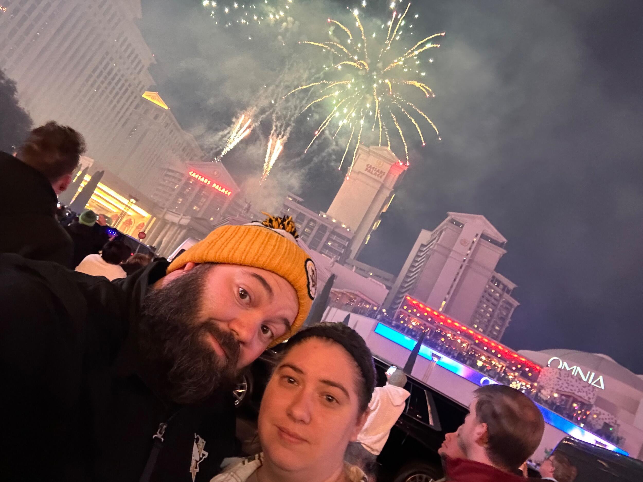 New Years Eve in Las Vegas on the strip.