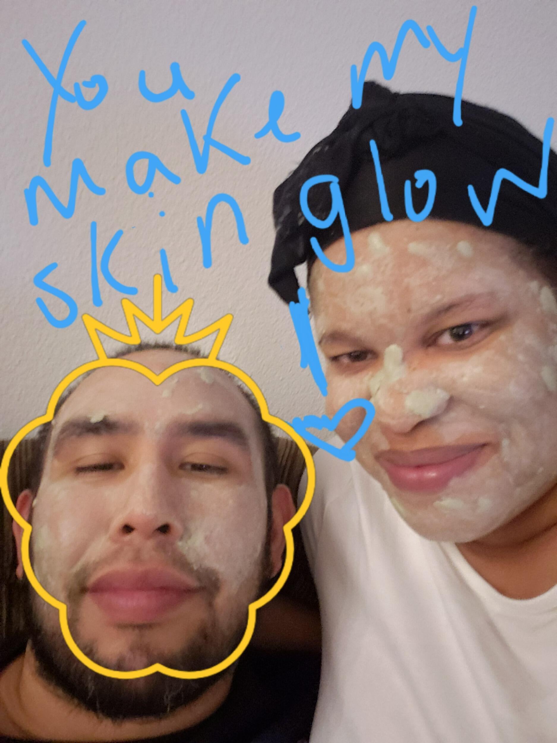 Jon's 1st facial mask! 