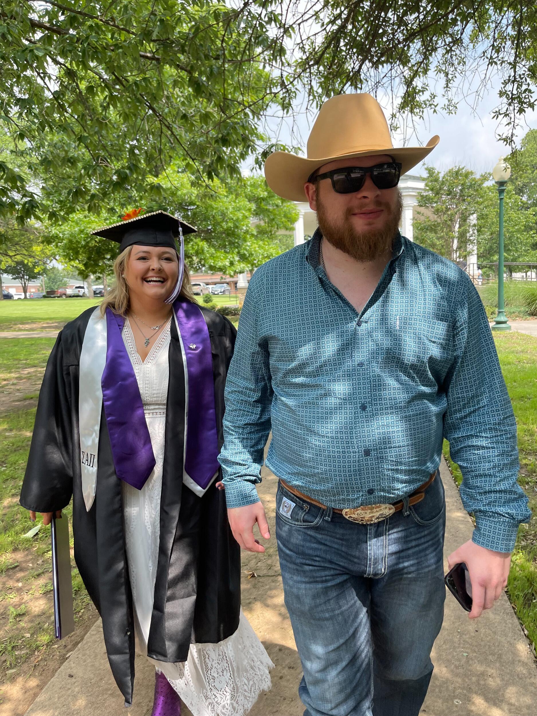 Brice supported McKenna through long nights and stressful times as she finally completed her Bachelor's degree.
