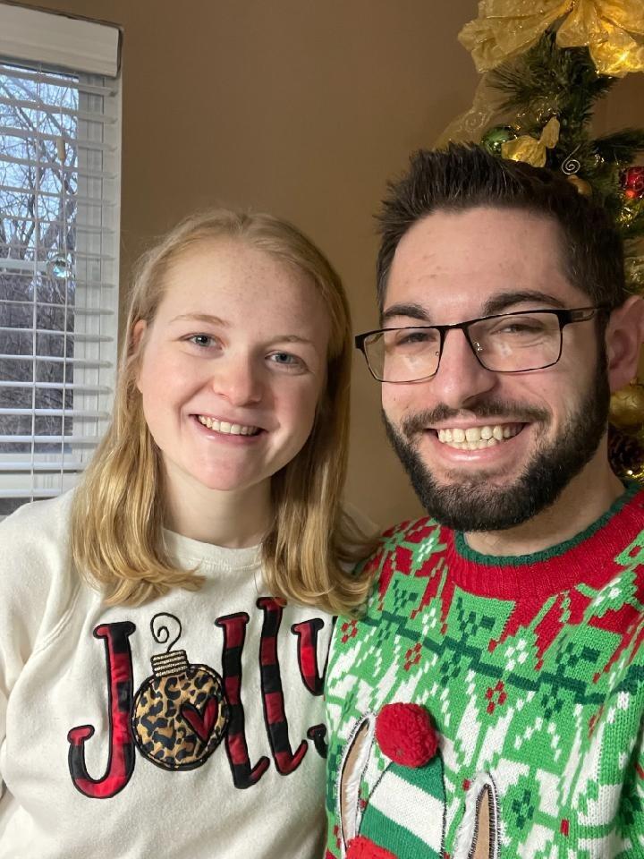 Simone and Ryan celebrate Christmas together for the first time.