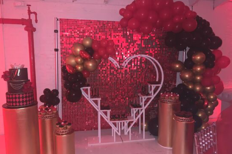 sparkle and sweets balloon wall decor