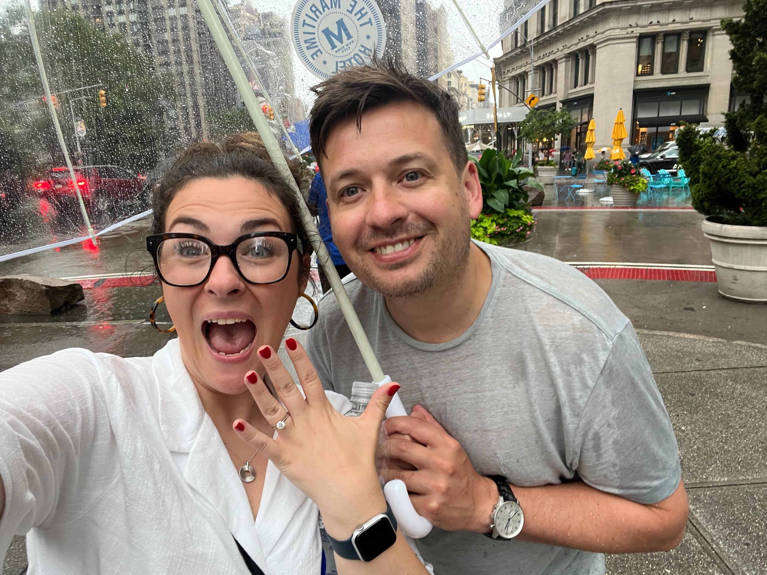 We got engaged in New York City!