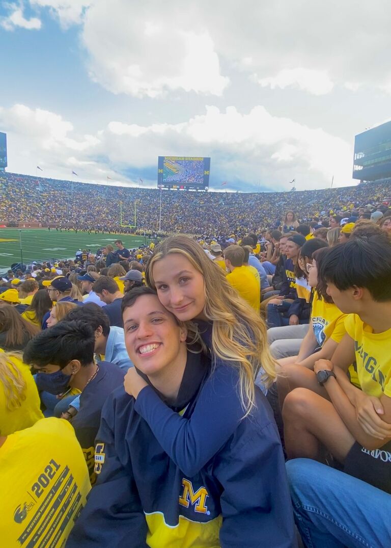 Having fun bouncing back and forth between U of M and GVSU to spend time with each other on the weekends!