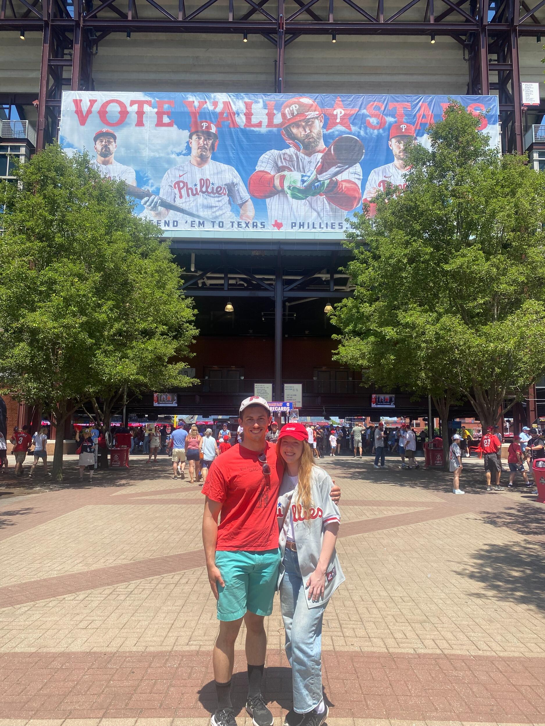 Visiting John's Hometown in NJ called for a stop at a Phillie's Game! :)