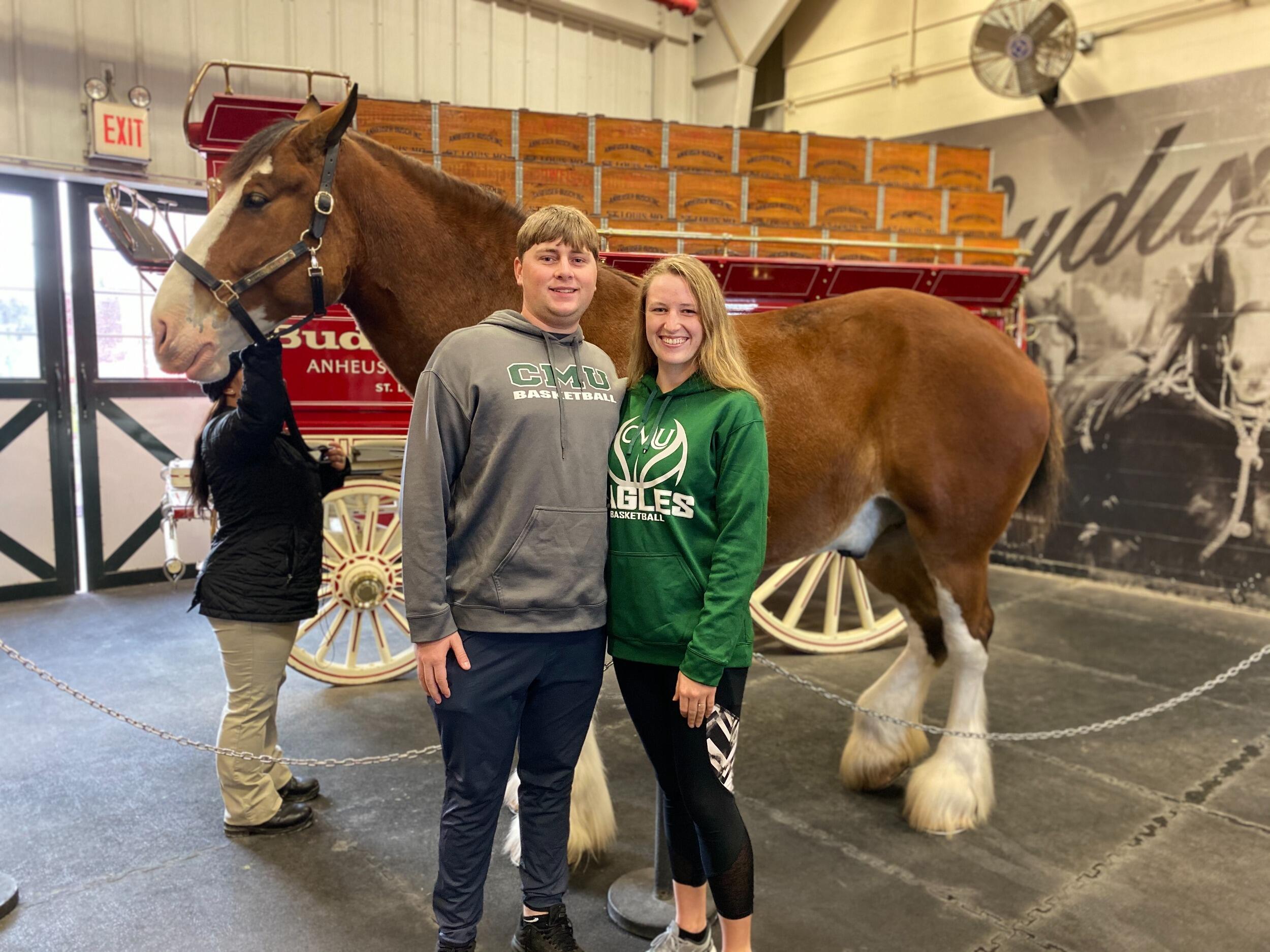 T surprised me by taking me to see the Clydesdales 😁 
