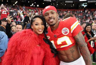 Mecole Hardman Jr. and his fiancée Chariah Gordon