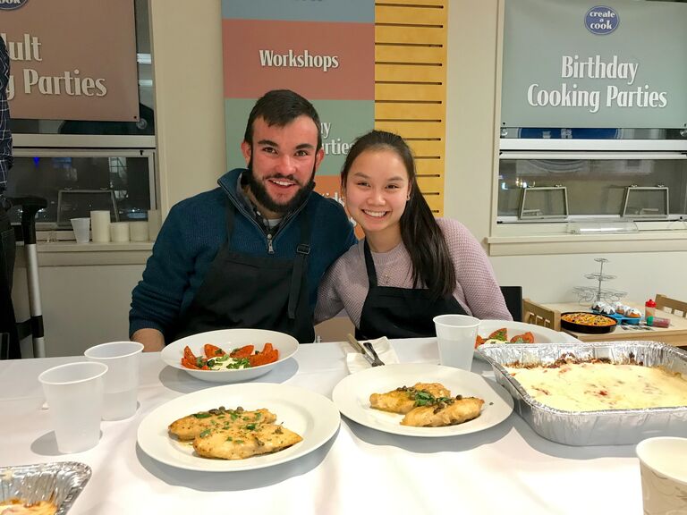 Emily and Chris attended a cooking class to share their love of cooking! 