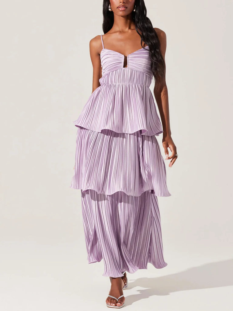 ASTR the Label lilac tiered dress