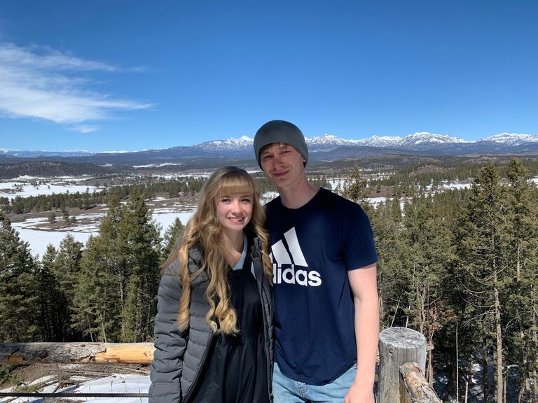 Enjoying one of our favorite things, hiking in Pagosa Springs. This spot became very important later. ;)