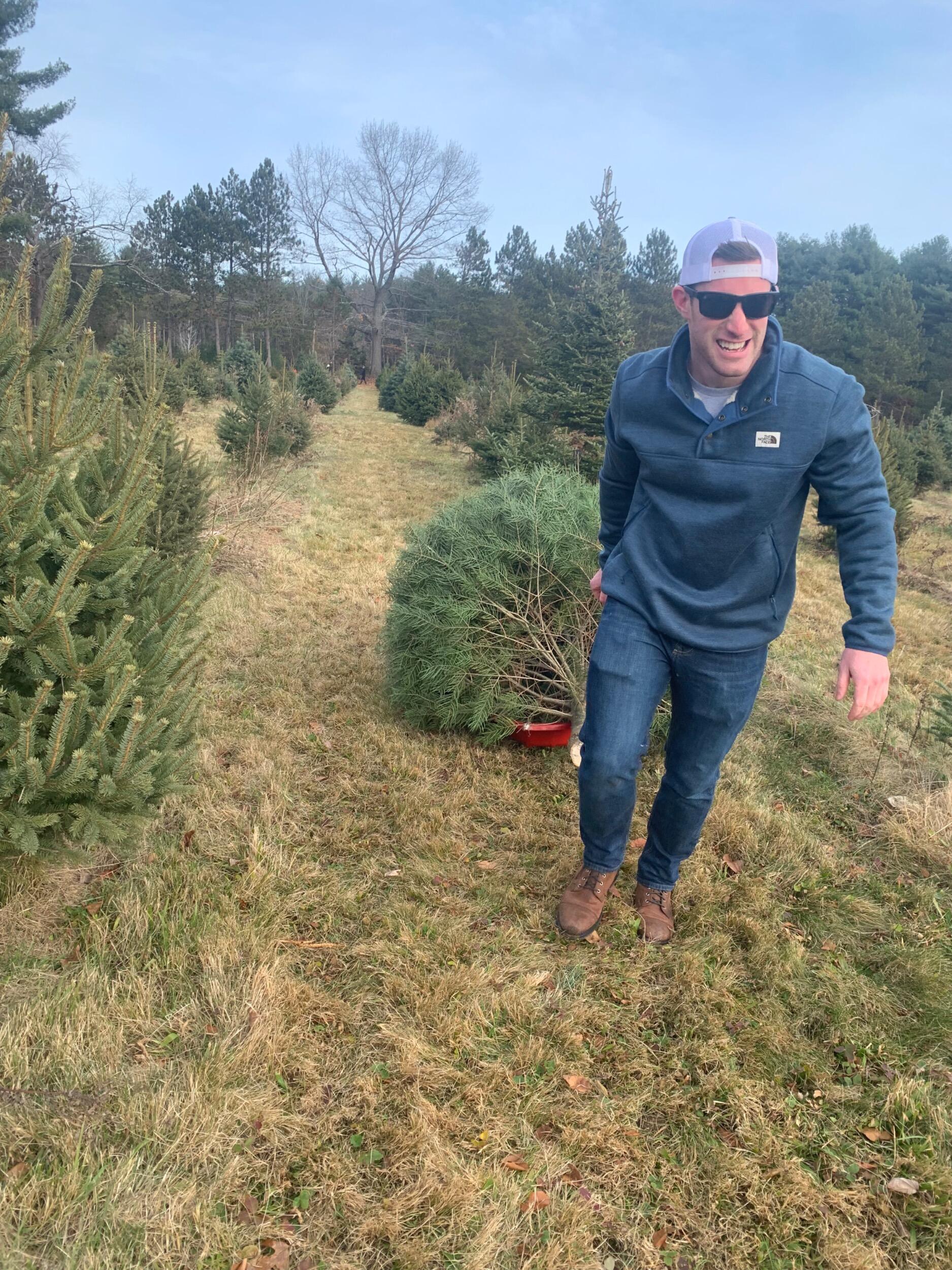 First Christmas tree thanks to lumberjack Rob