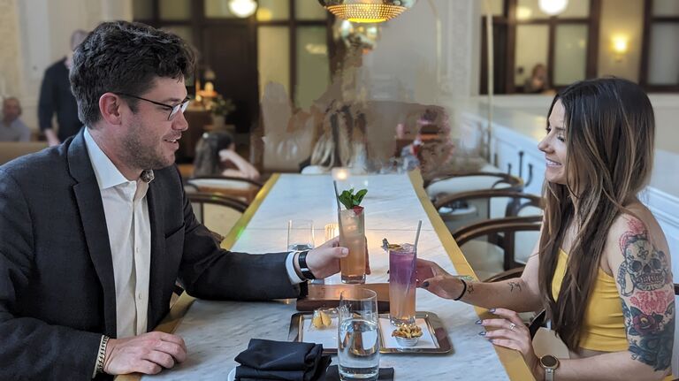 The date that inspired the engagement plan! We had cocktails and oysters at Cooper Lounge and then stumbled our way down to Stoic and Genuine for more oysters. (Hint: that's where he proposed on 3/21/24)