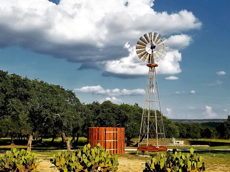An antique windmill in Wimberley, TX.