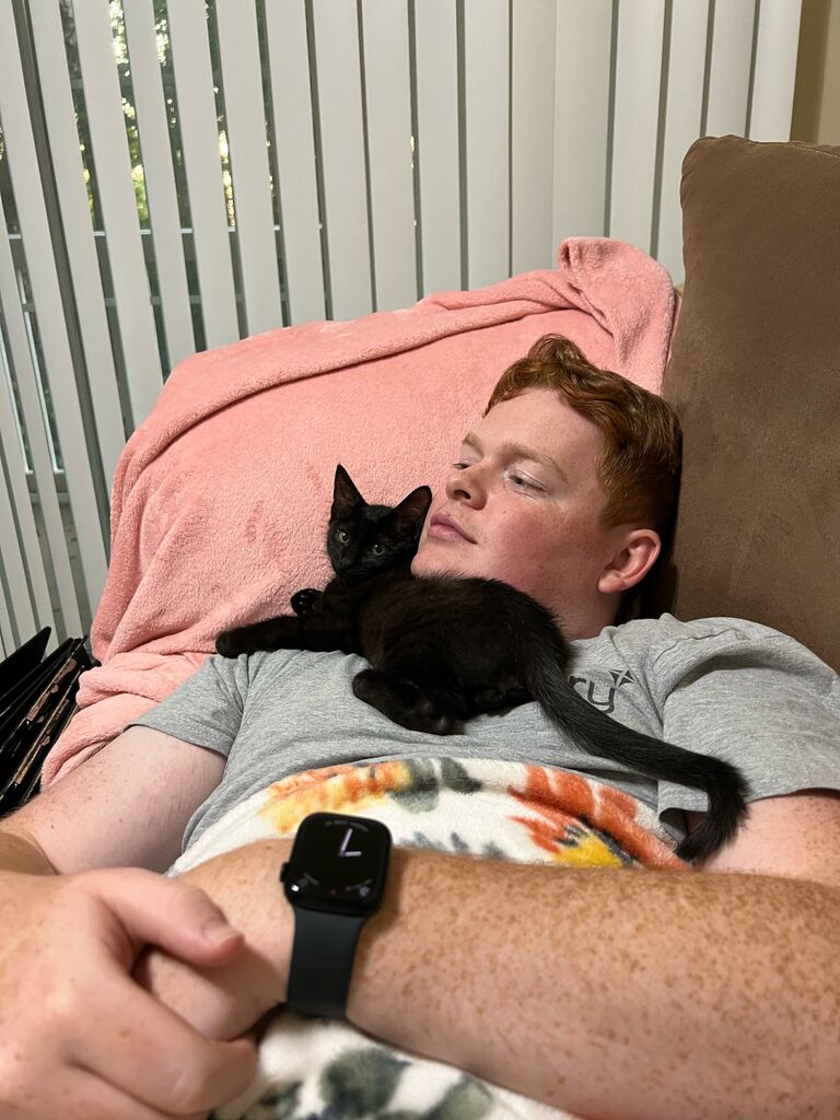 Matthew and Kaytie were officially both in Atlanta to start their new journey and adopted a cute kitty along the way. 