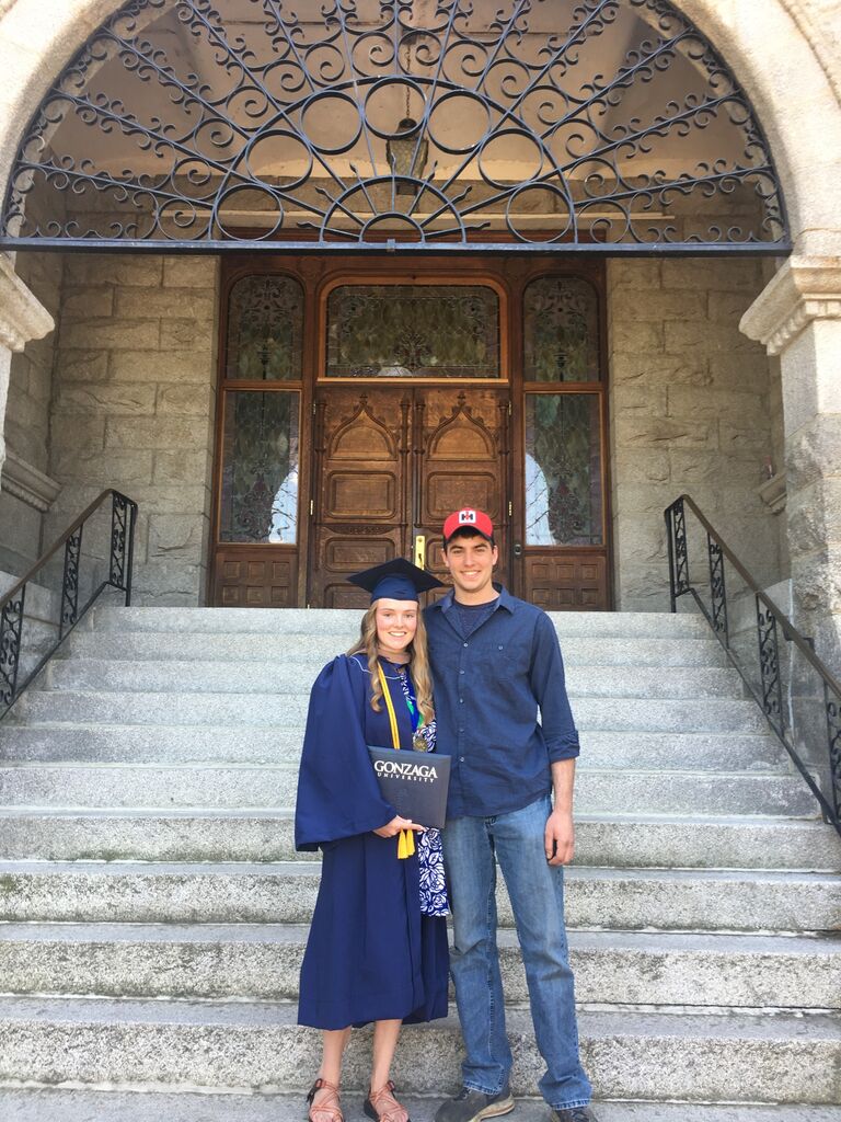Iris graduated college with Colten by her side.