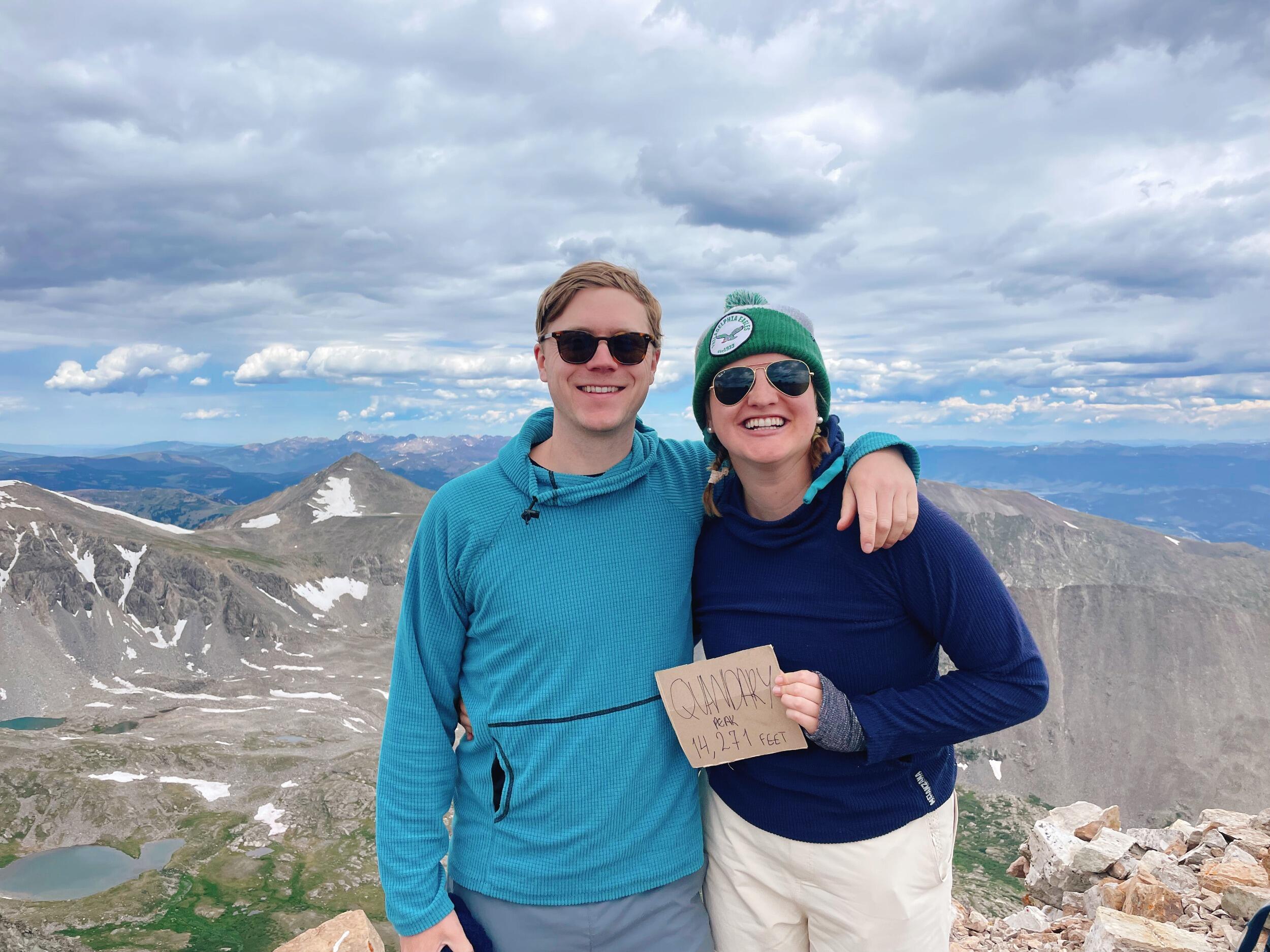 And hiking together (including their first 14er, Quandary!)