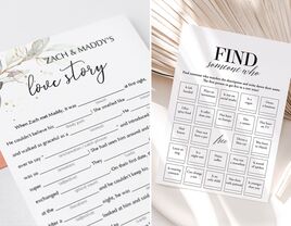 two printable card games for engagement party