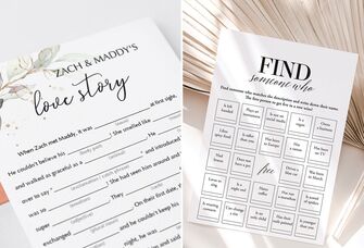 two printable card games for engagement party