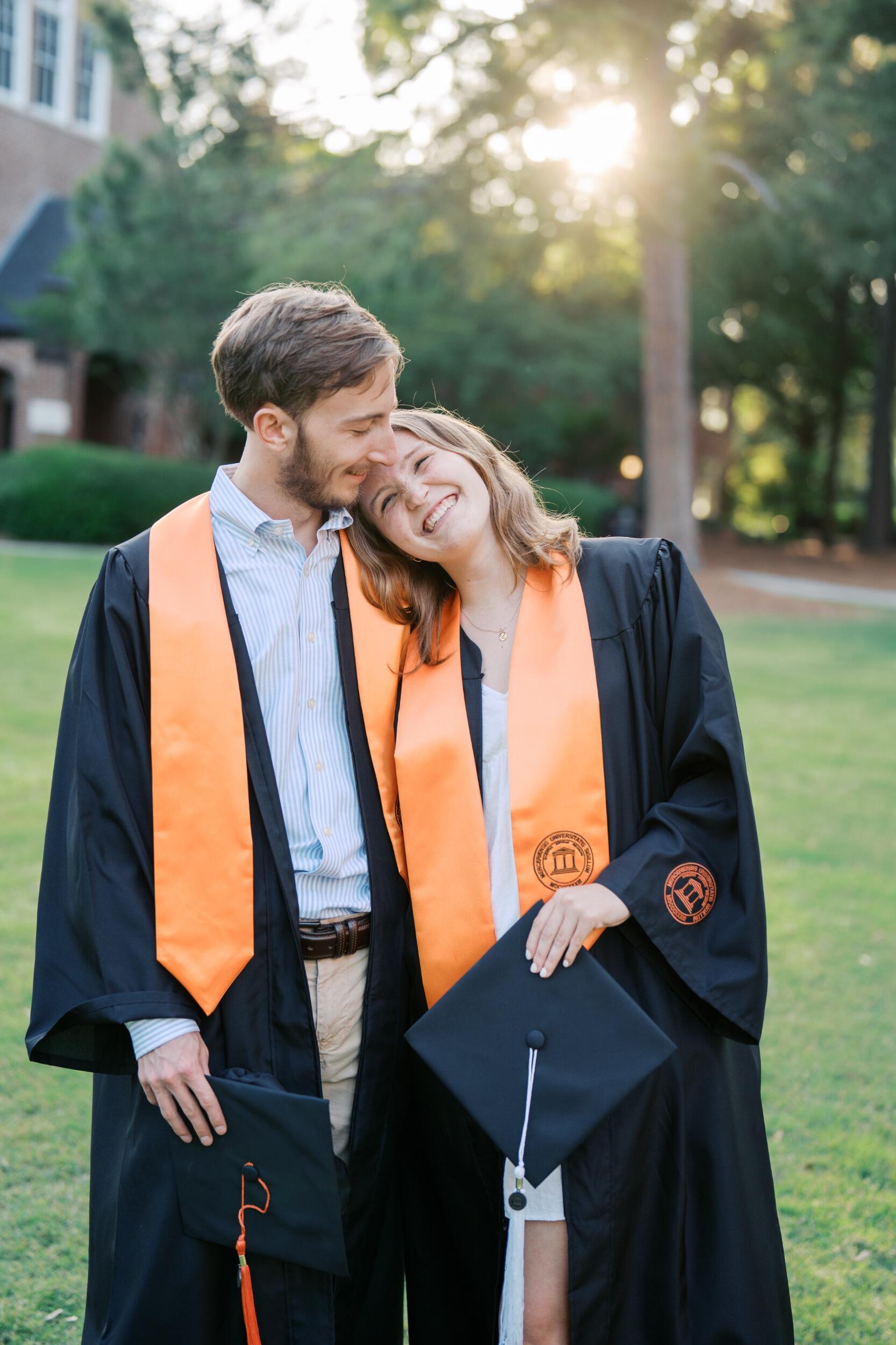 Getting to graduate together was a very full circle moment. We started college as friends, and got to finish as a couple! (just look at her cute face here)