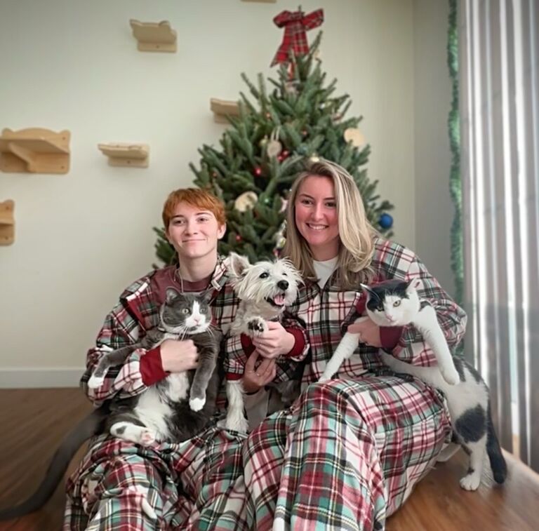 First holiday card as a complete family, and last holiday as a fiancé