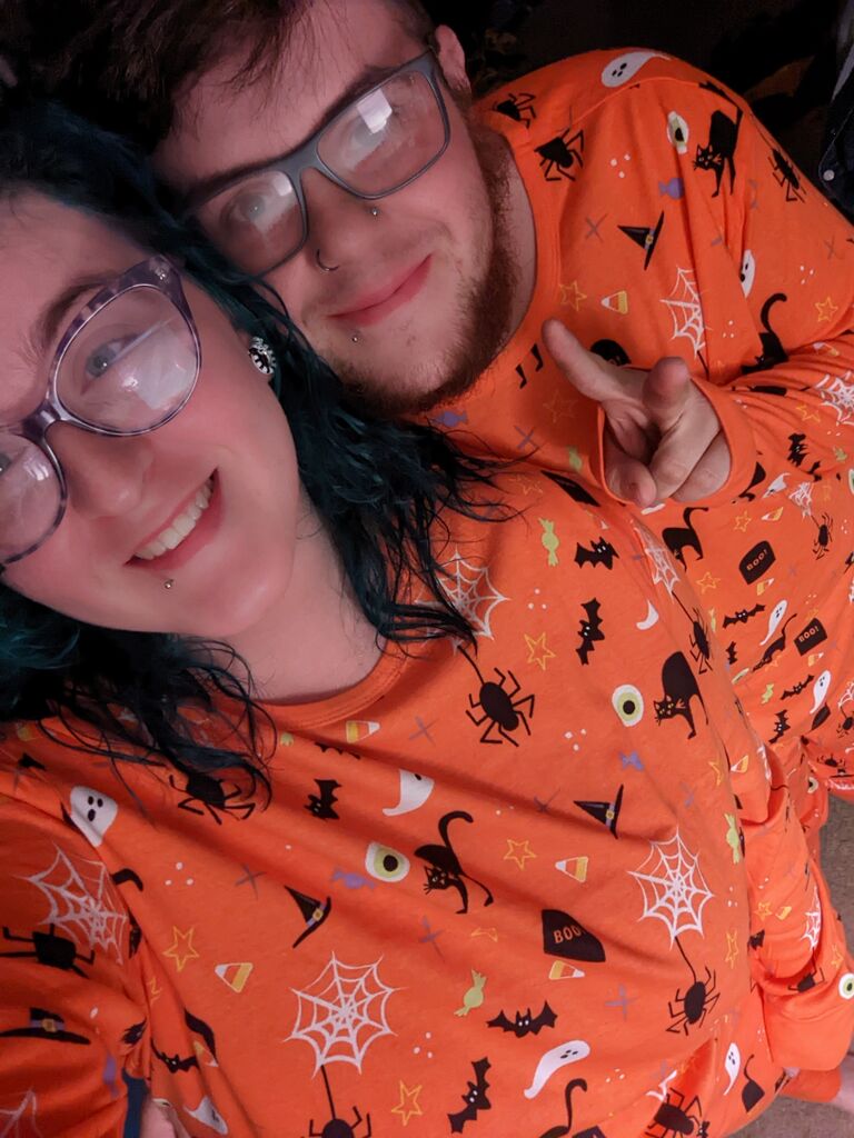 Matching pajamas! We are indeed one of those couples that match, more often than we care to admit. We secretely love it though.