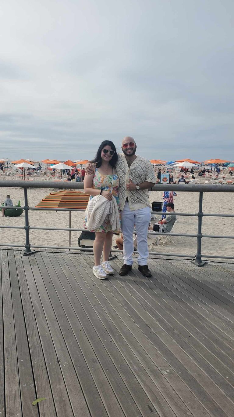 The couple is spotted at Jones Beach (where they're getting married!) watching the Bethpage Air Show