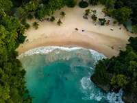 Port Antonio beach from above