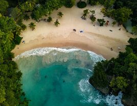 Port Antonio beach from above