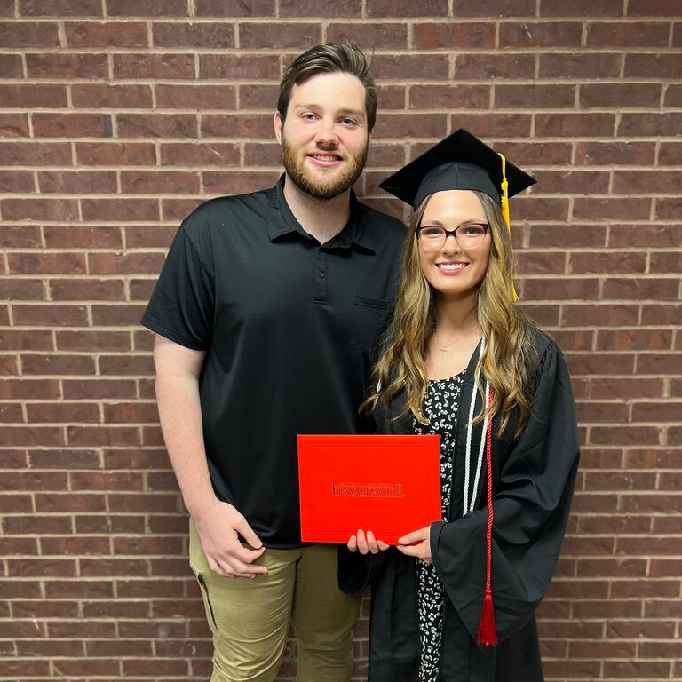 With Zach's support, I graduated with my bachelors and moved onto graduate school! I'm working on my Masters in Clinical Mental Health Counseling and expected to graduate in 2024. I'm grateful I've been able to complete my education from home, but unfortunately it didn't start that way for Zach. 