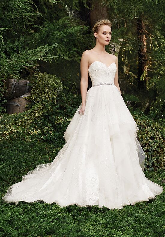 Wedding Dress with Rosette Skirt