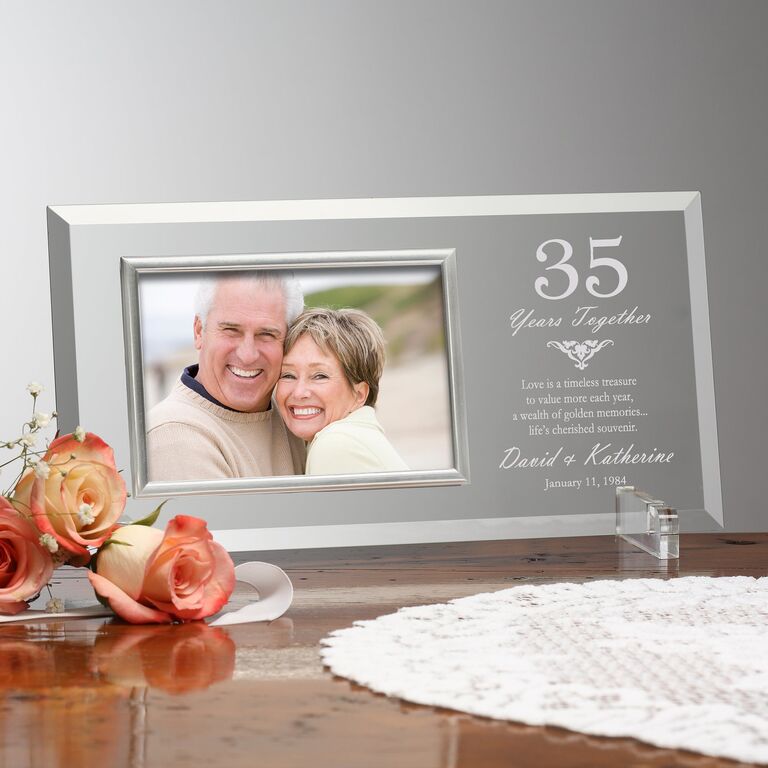 Personalized 35th Anniversary Wall Plaque - Happily Married