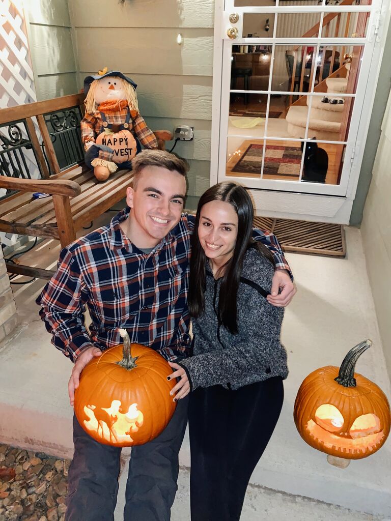 Carving pumpkins