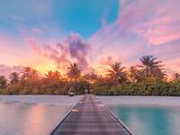 honeymoon skies water tropical island beauty