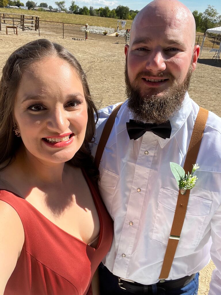 Jordan's brother, Brady's wedding to Jess! Jordan was a bridesmaid and Michael was a groomsman. 