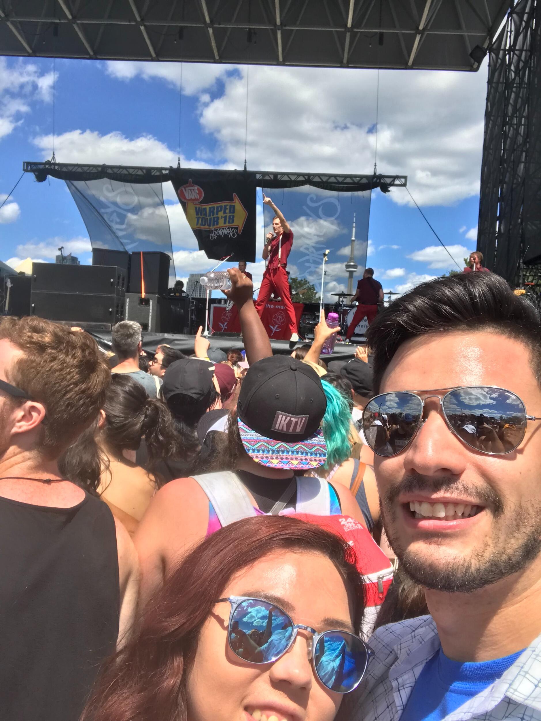 Tori introduced Anesty to her first 'husband', John from The Maine at Warped Tour 