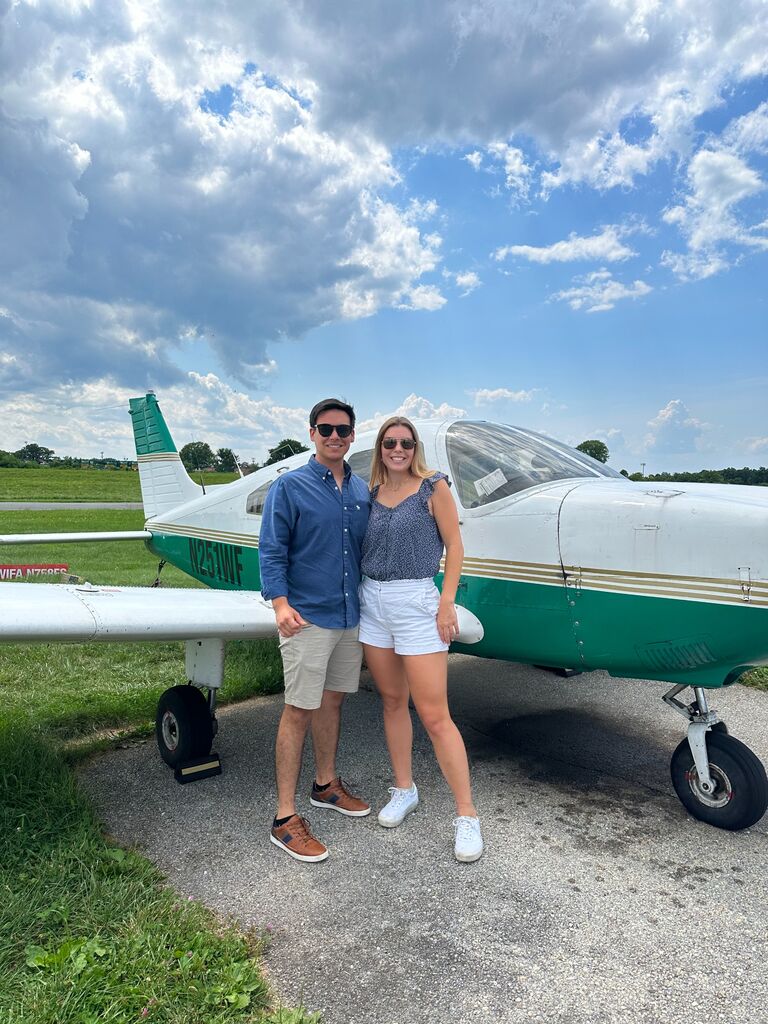 For Alex's birthday present, I was able to surprise him with flying lessons- his lifelong dream!! we survived ;)