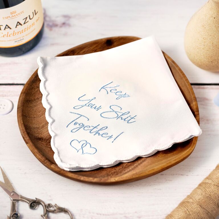 Funny handkerchief gift from maid of honor to bride