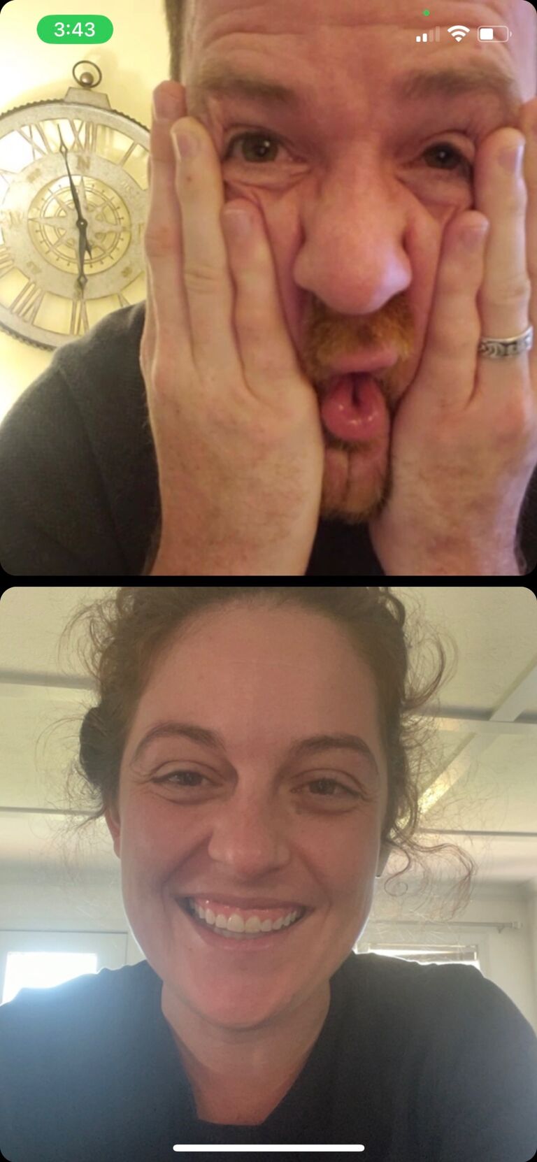 Yup, more video chats while Chelsea did clinicals for grad school...
