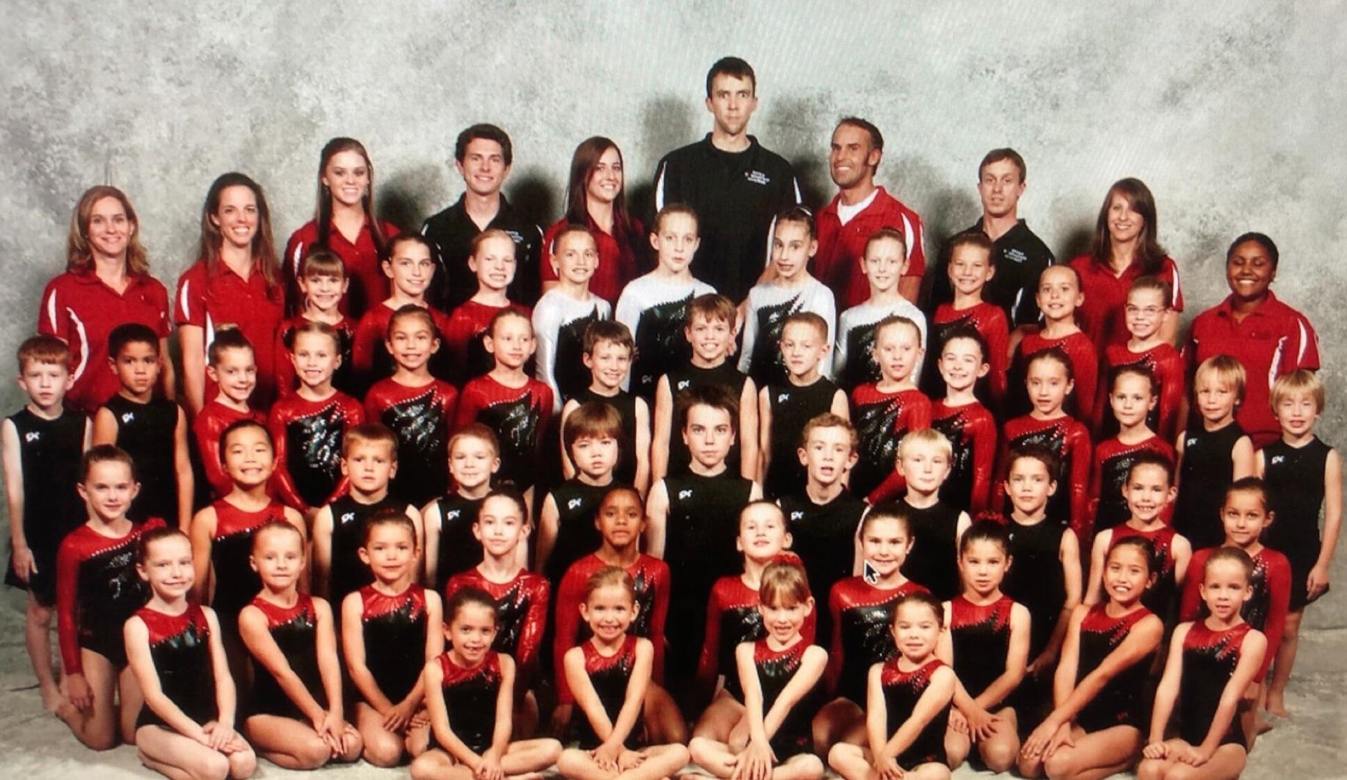 Little did we know that we were actually going to cross paths at the age of 7 when we both did gymnastics at Eagle in Frisco. This team picture was taken at some point around 2008. We are both on the left side of the picture with 2 people between us! 