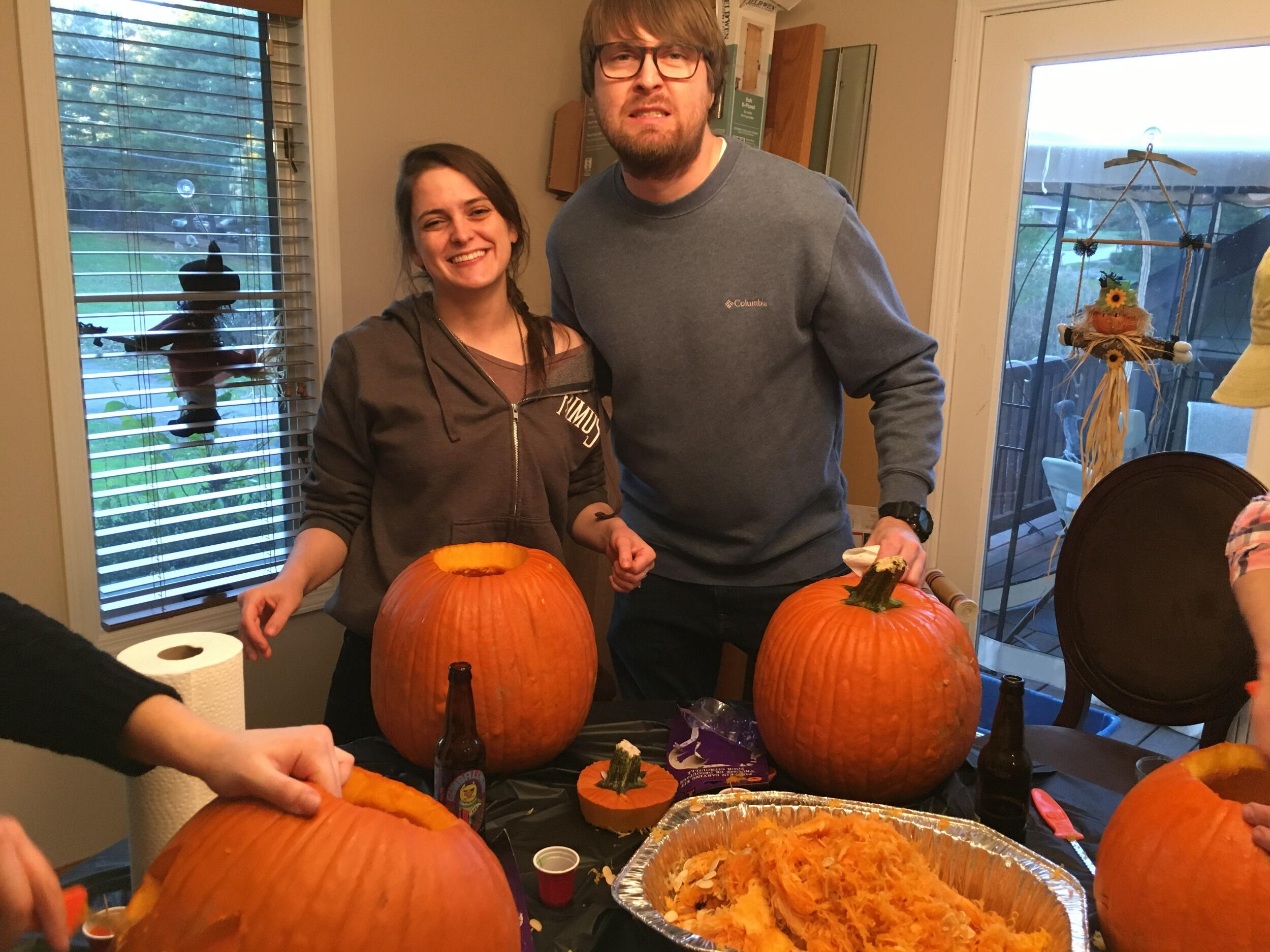 Pumpkin carving at Joe Tullo's place.
