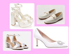 Four pairs of comfortable wedding shoes