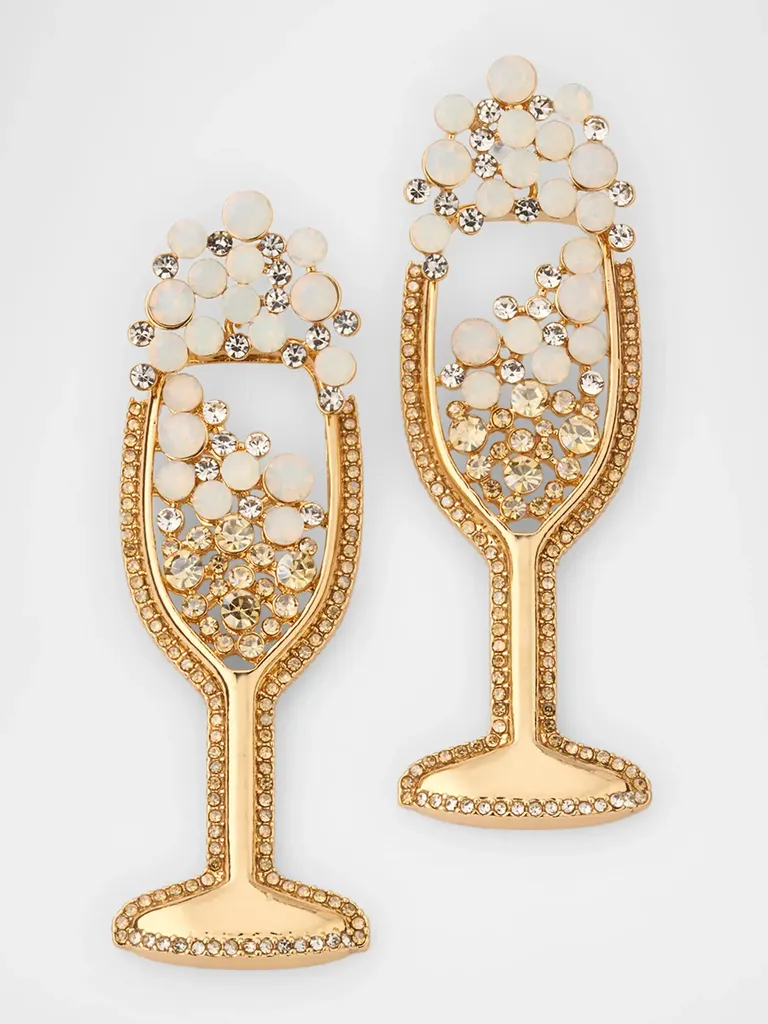 BaubleBar champagne statement earrings fro bridesmaids from Neiman Marcus