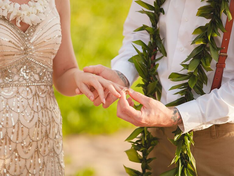 Hawaiian Holoku Wedding Dress