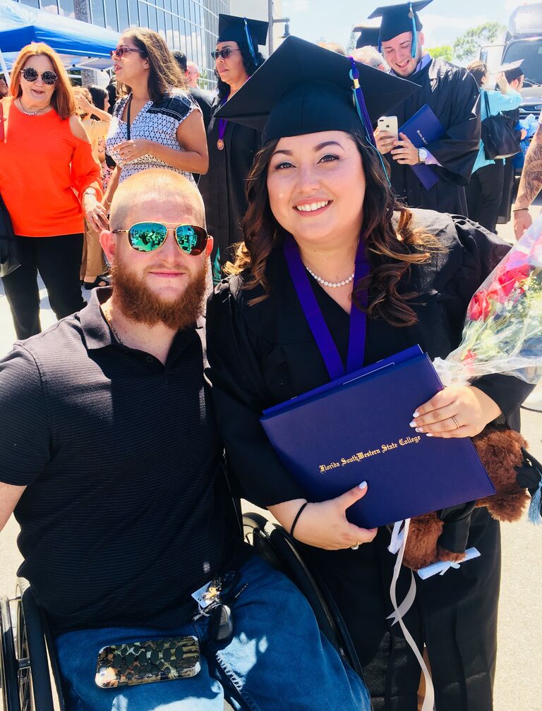 Back to school for my Bachelor's. He supported me every step <3