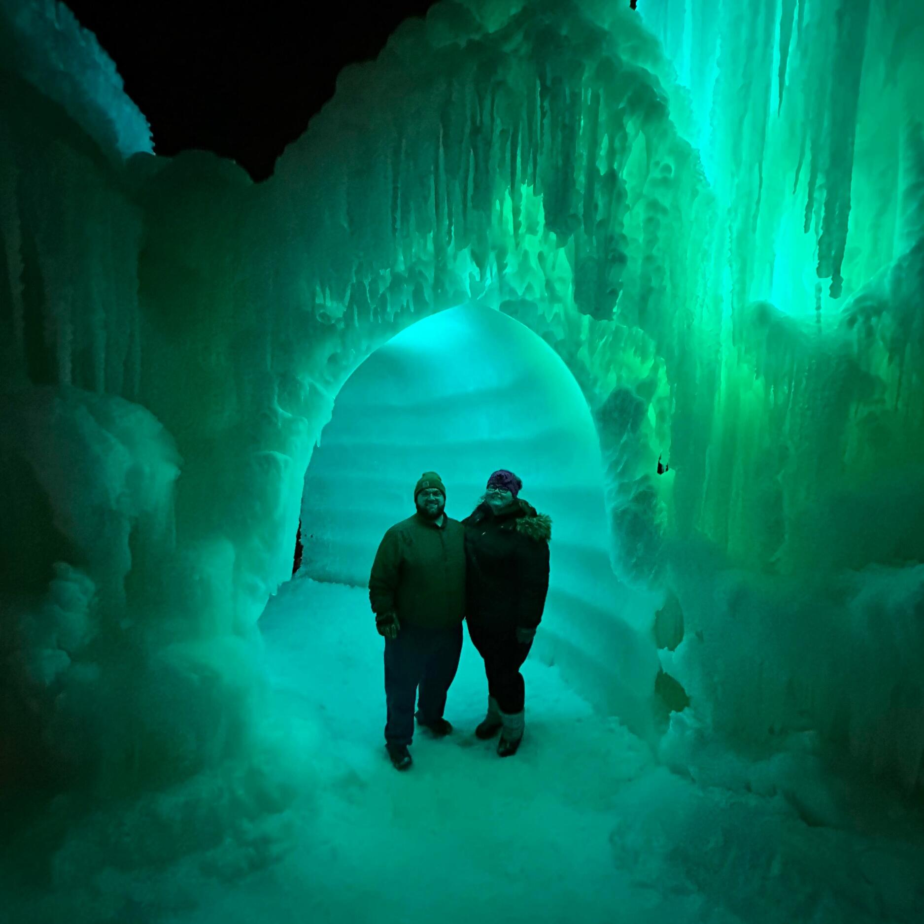 First time at the Ice Castles together - first tradition for us!