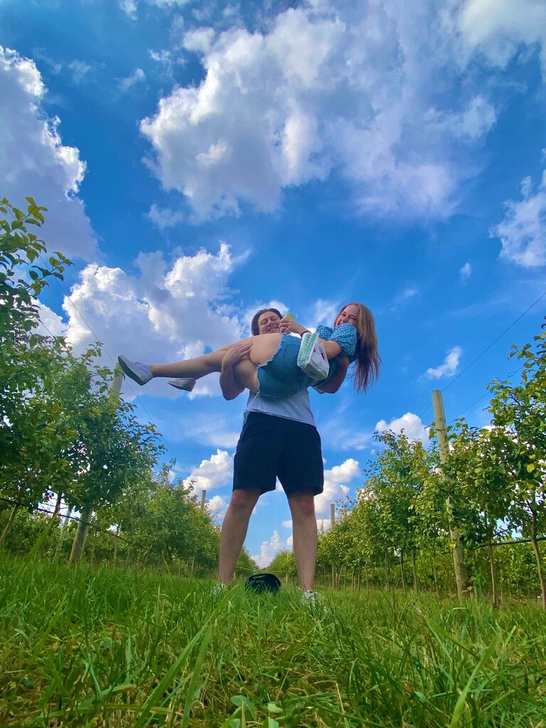 School went fully remote because of COVID so I moved to Illinois for the semester. This was our first fall living together!