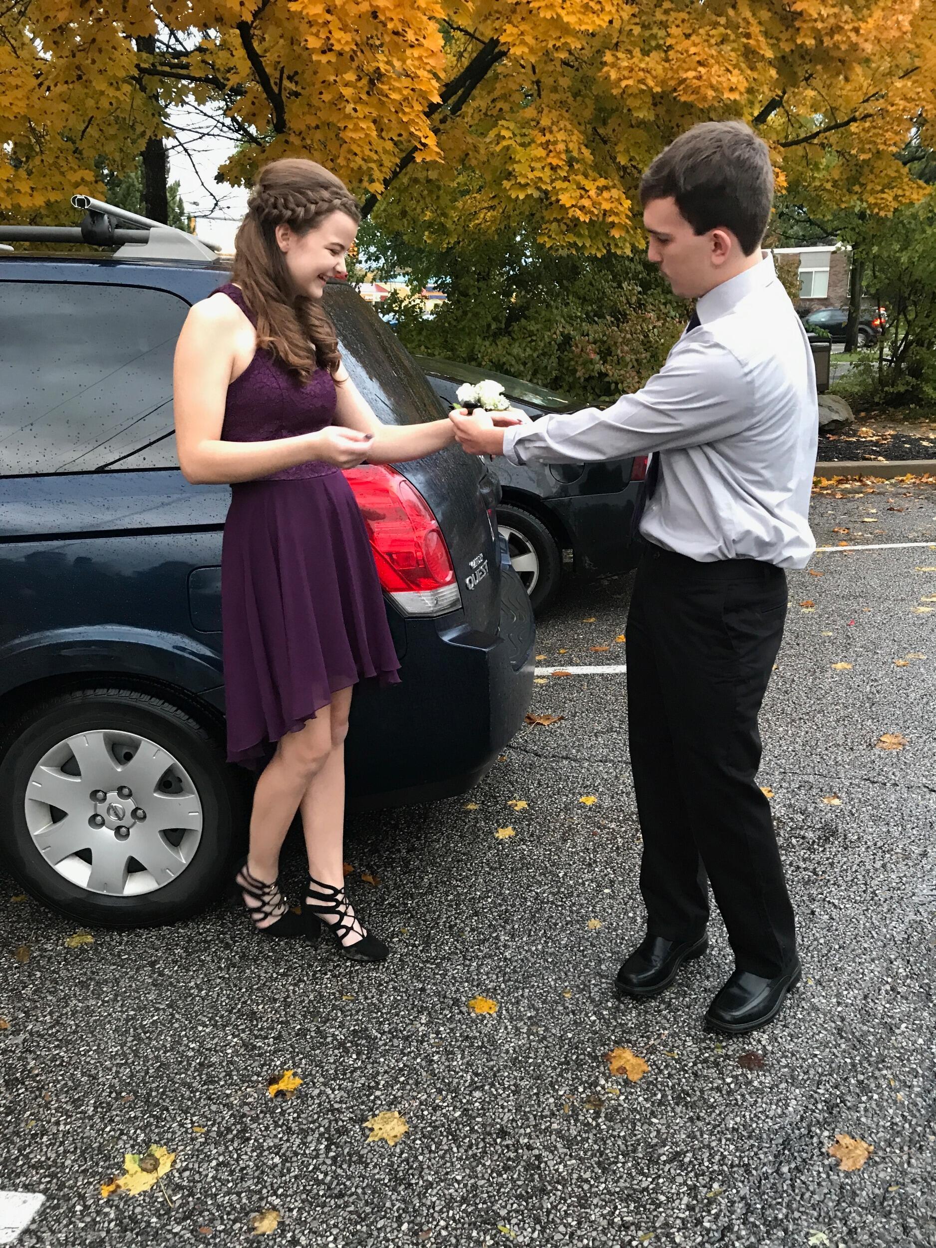 Our first high school dance 