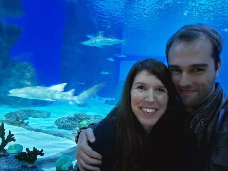 Our first date we went to the Living Planet Aquarium! 